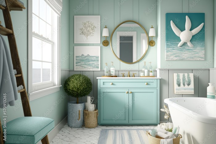 Beach bathroom wall decor