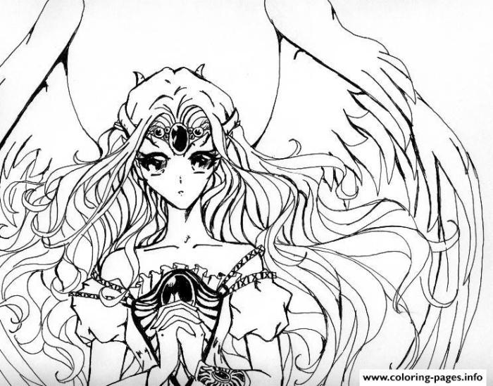 Coloring pages anime angels