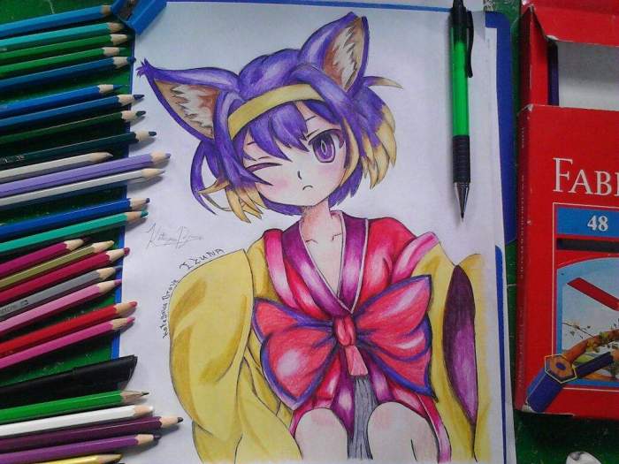 Coloring anime with prismacolor pencils