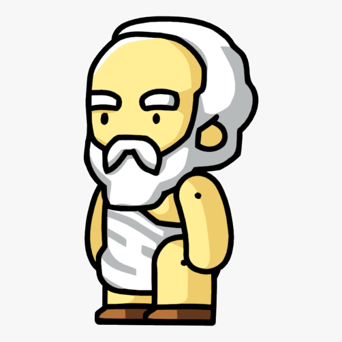 Socrates drawing easy no background