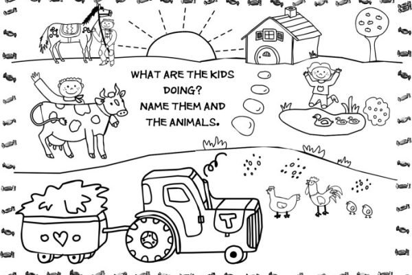 Dtlk farm animal coloring page