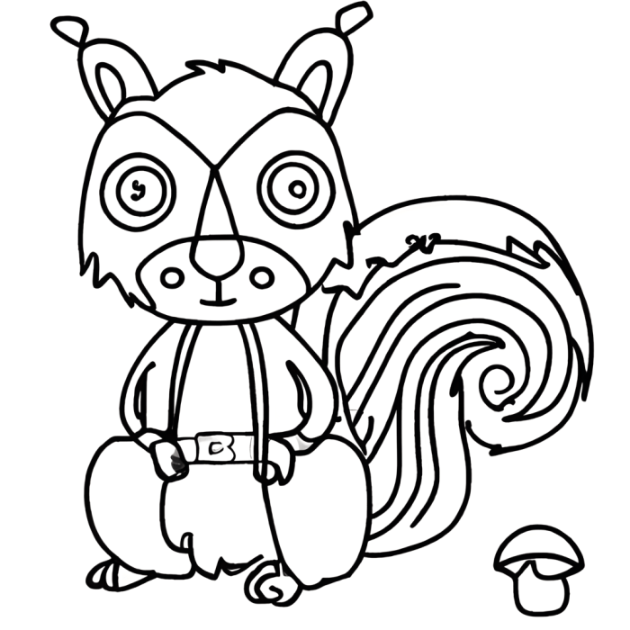 Feed animal black and white coloring page