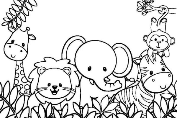 Zoo animals coloring sheets