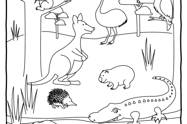 Abstract coloring pages animals