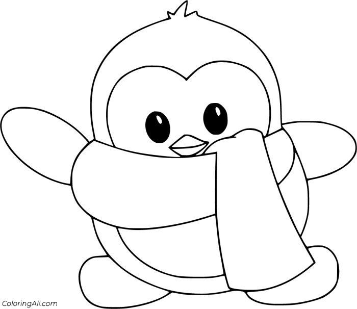 Cute animal coloring pages pinguins hard