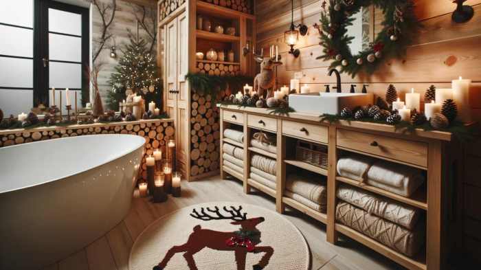 Xmas decor for bathroom