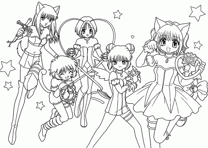 Free anime coloring pages pdf