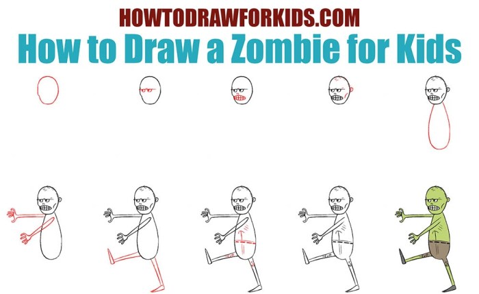 Drawing easy zombie teacher drawing