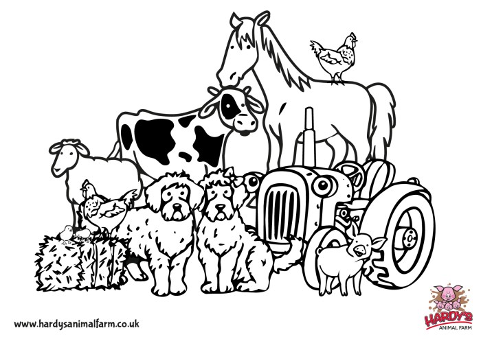 Printable realistic farm animal coloring pages