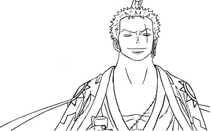 Zoro anime coloring page