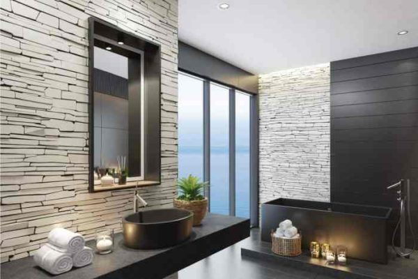 Zen spa bathroom decor