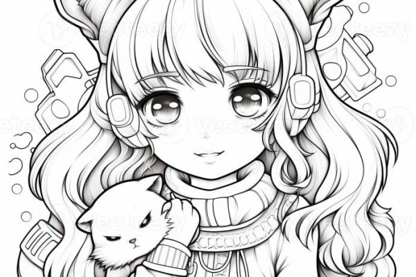 Coloring pages of anime characters girls