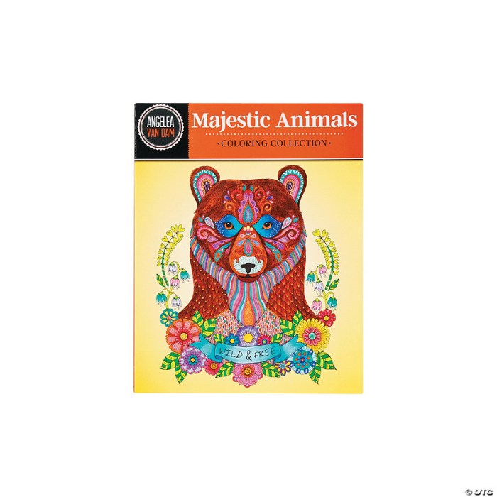 Majestic animals coloring book