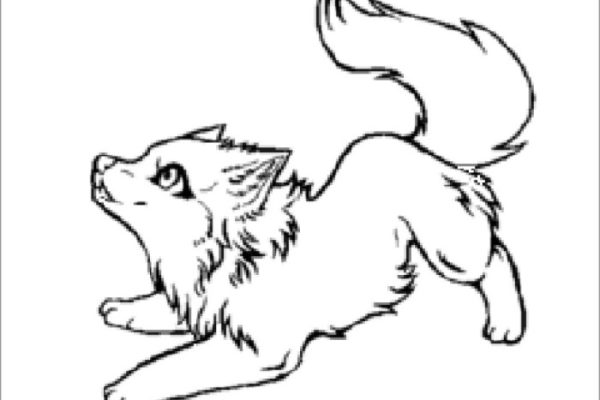 Wolf cute anime coloring pages