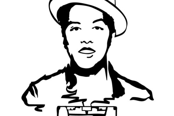 Easy drawing bruno mars clipart easy