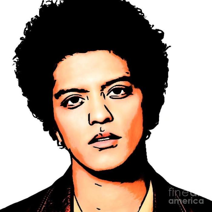 Easy drawing bruno mars clipart easy