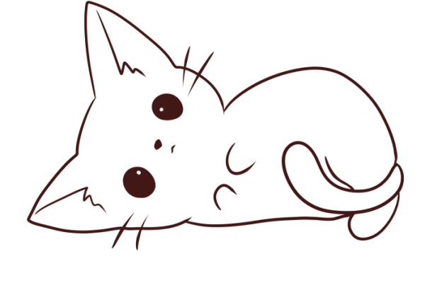 Cute anime cat coloring pages