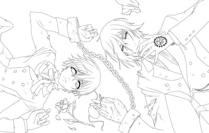 Black butler anime coloring pages