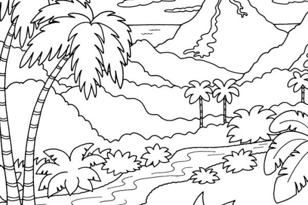 Coloring page of nature animals