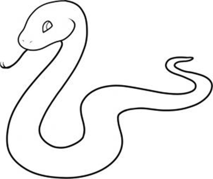 Easy drawing of a snake