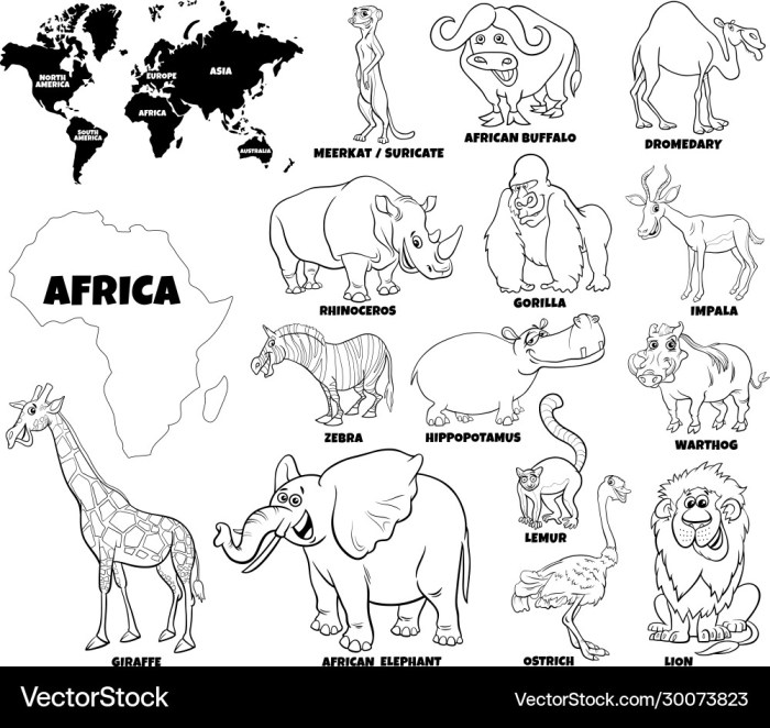 African animal coloring pages for preschool