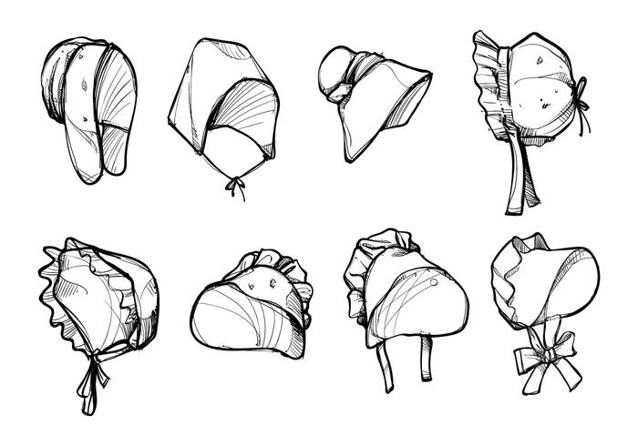 How to draw a bonnet drawing easy