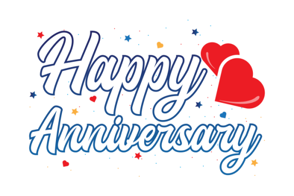 Easy anniversary drawing in bubble letters