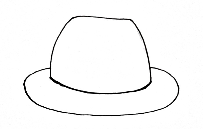 Hat with hans drawing easy