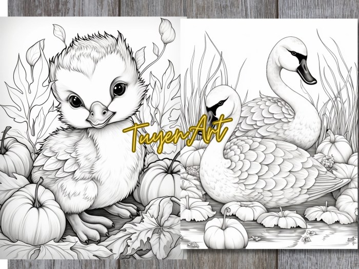 Fall coloring pages animals