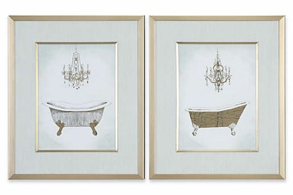 Gold wall decor for bathroom