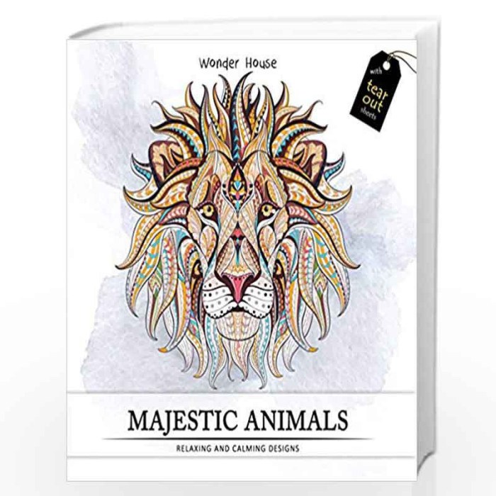 Majestic animals coloring book