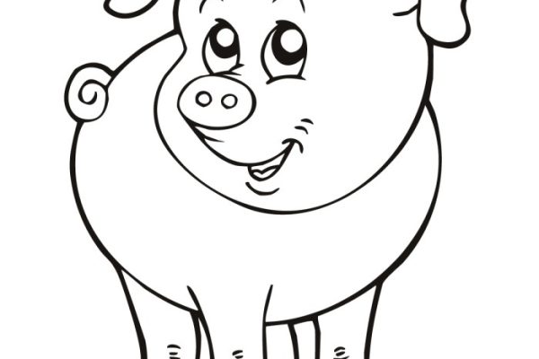 Coloring book pages of farm animals