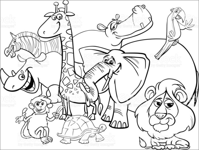 Free printable african animal coloring pages