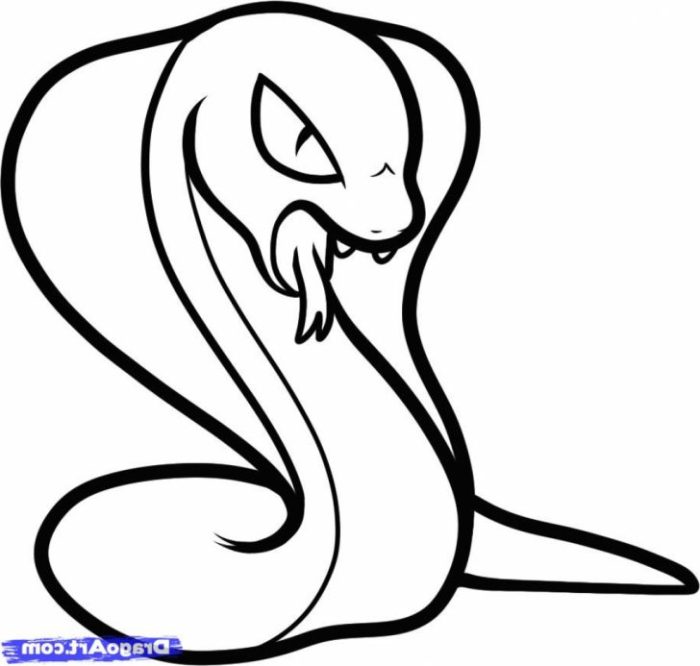 Easy drawing of a snake