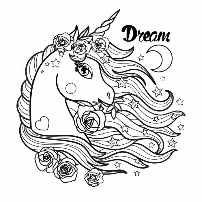 Cute kawaii coloring pages animals as unicorns