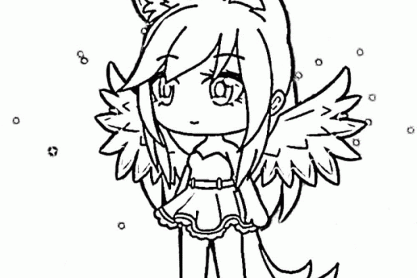 Free coloring pages of anime angels