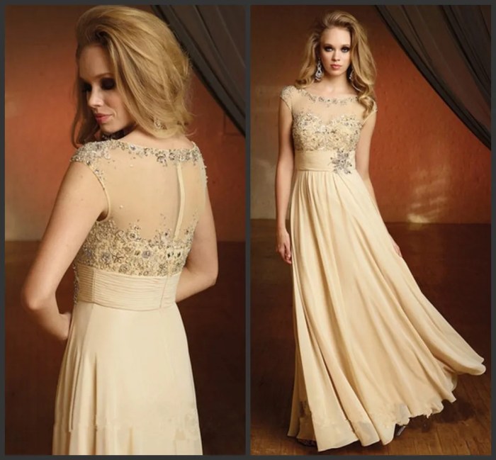 Cream gold wedding dresses