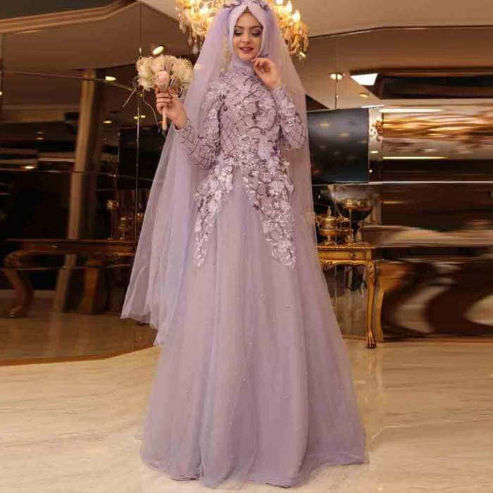 Bridal muslim wedding dress