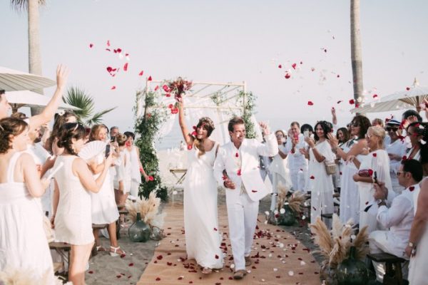 All white wedding dress