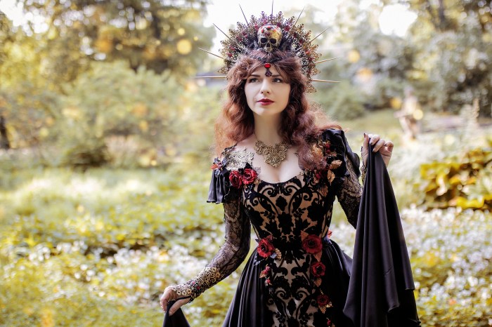 Vampire gothic wedding dress