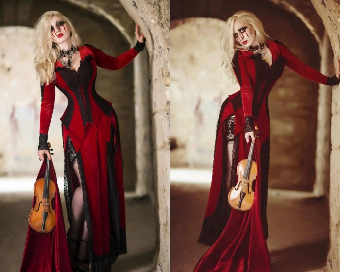 Vampire gothic wedding dress