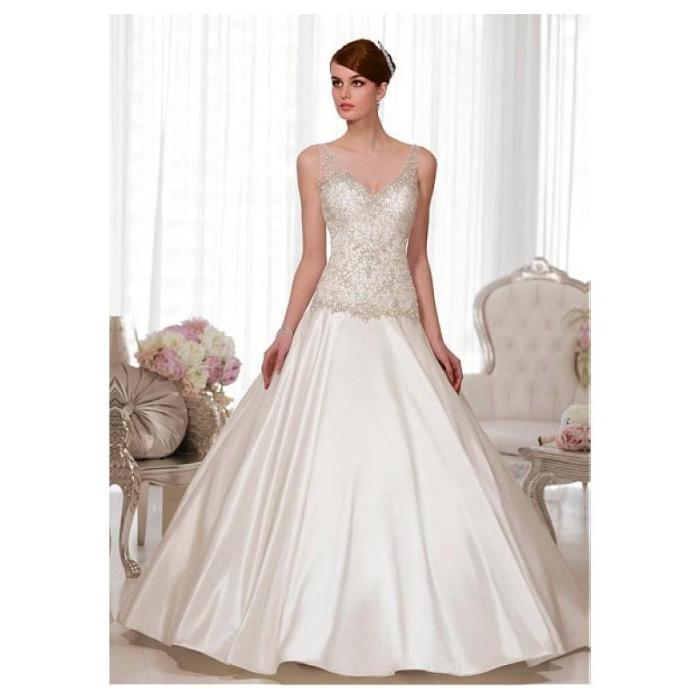 Wedding dress ball gown dropped waist